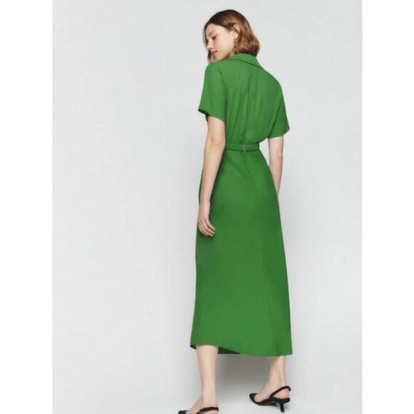 💕REFORMATION PETITES💕 Danika Dress ~ Palm Green Petite Small NWT - Picture 6 of 16